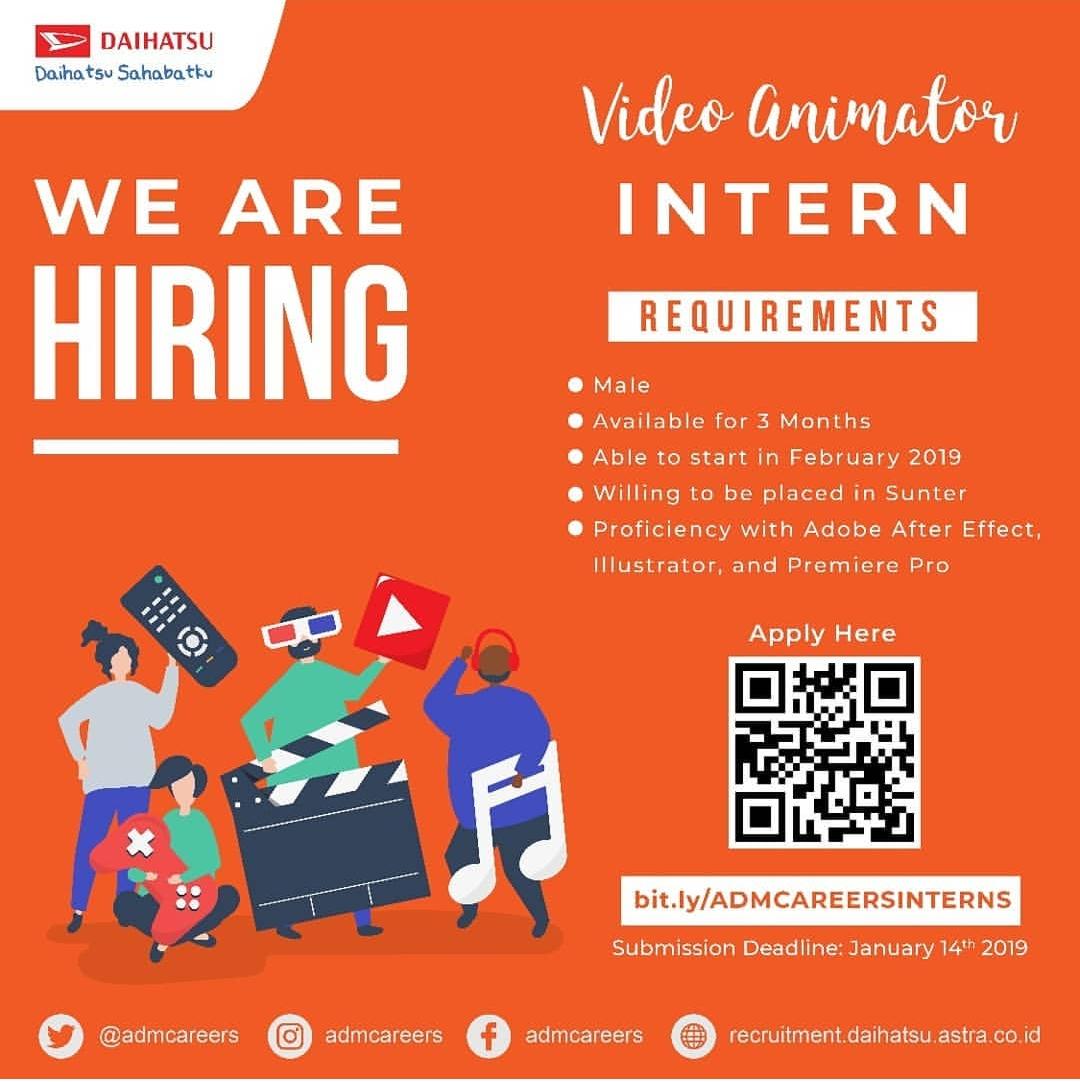 Internship Vacancies as Video Editor at Daihatsu Fakultas Ilmu